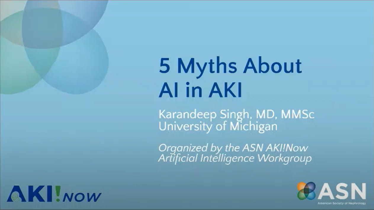 5 Myths about AI in AKI.